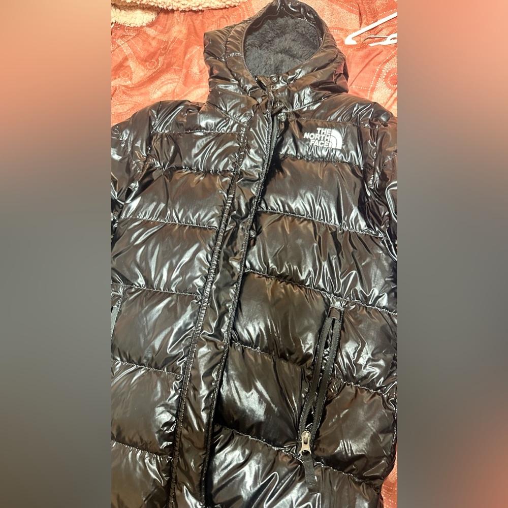 The North Face Kids quilted 600 fill power fleece lined